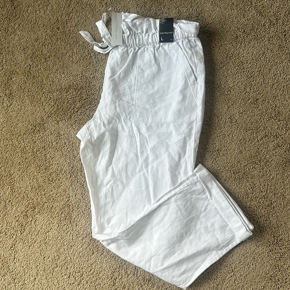 NWT!✅ NY&Co Paperbag waist linen pants
